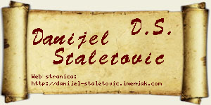 Danijel Staletović vizit kartica